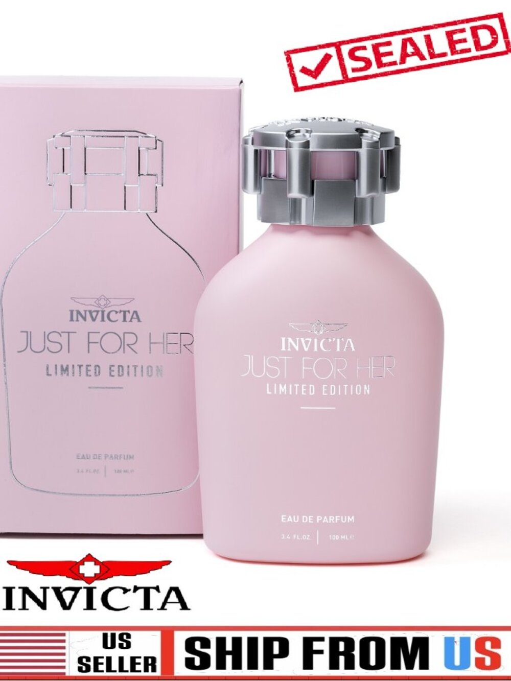 $119 Invicta Just For Her Women's Eau De Parfum 100ML Fragrance Limited Edition